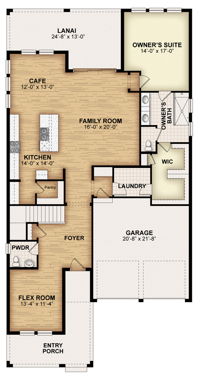 First Floor. 2,889sf New Home in Winter Garden, FL