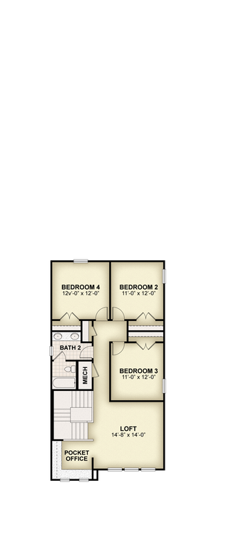 Second Floor. 2,382sf New Home in Winter Garden, FL