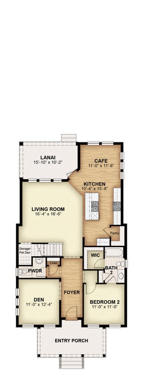 Lincoln Plan First Floor. 2,693sf New Home in Winter Garden, FL