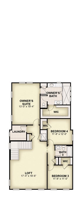 Lincoln Plan Second Floor. 2,693sf New Home in Winter Garden, FL