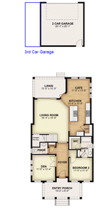 RockWell Homes - 1100 Ridge Lake Way, Winter Garden, FL 34787 First floor with Garage
